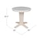 International Concepts 30 in. Solid Wood Round Top Pedestal Dining Table - 29.9 in. High, Unfinished K-30RT-23B - alternate 3